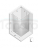 NEW TRENDY Kabina prysznicowa NEW SOLEO COPPER BRUSHED 1D kwadratowa L 70x80x195 szkło czyste 6mm Active Shield - składane K-2028